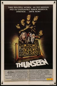 7p0967 UNSEEN int'l 1sh 1981 Barbara Bach, Sydney Lassick, cool completely different horror art!