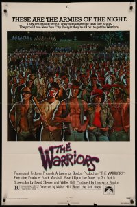 7p0983 WARRIORS 1sh 1979 Walter Hill, great David Jarvis artwork of the armies of the night!
