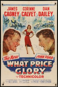 7p0990 WHAT PRICE GLORY 1sh 1952 James Cagney, Corinne Calvet, Dan Dailey, directed by John Ford!