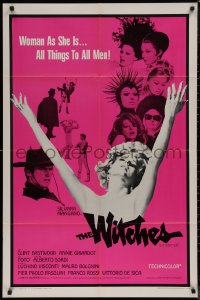 7p1006 WITCHES 1sh 1967 Le Streghe, Silvana Mangano, Clint Eastwood shown in cowboy hat!