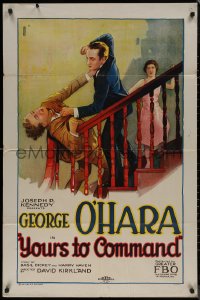 7p1012 YOURS TO COMMAND 1sh 1927 George O'Hara poses as his own chauffeur, Palmer, ultra rare!
