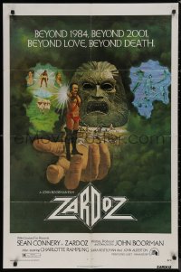 7p1013 ZARDOZ 1sh 1974 Lesser art of Sean Connery, who has seen the future and it doesn't work!