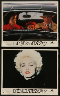 7p0041 DICK TRACY 12 French LCs 1990 Warren Beatty, Madonna, Al Pacino!