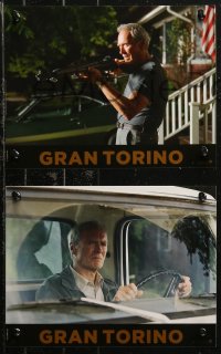 7p0068 GRAN TORINO 8 French LCs 2009 great images of cranky old man Clint Eastwood!