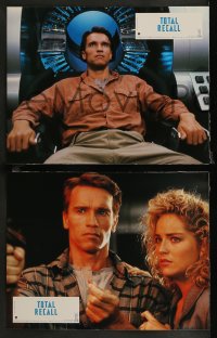 7p0083 TOTAL RECALL 8 French LCs 1990 Arnold Schwarzenegger, Sharon Stone, Paul Verhoeven!