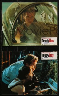 7p0050 TRUE LIES 12 French LCs 1994 Arnold Schwarzenegger, Jamie Lee Curtis, sexy Tia Carrere!
