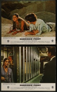 7p0094 ZABRISKIE POINT 6 style B French LCs 1970 Michelangelo Antonioni bizarre movie about teen sex!