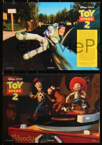 7p0022 TOY STORY 2 8 German LCs 2000 Woody, Buzz Lightyear, Disney and Pixar animated sequel!