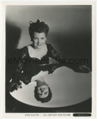 7r0054 ANNE BAXTER 8.25x10 still 1940s young portrait over mirrored table by Frank Powolny!