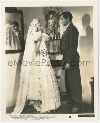 7r0083 BLOOD & SAND 8.25x10 still 1941 Linda Darnell in wedding gown about to marry Tyrone Power!