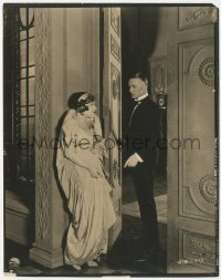 7r0084 BLUEBEARD'S 8th WIFE 8x10 still 1923 Gloria Swanson standing at huge door by Huntley Gordon!