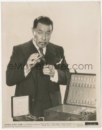7r0107 CHARLIE CHAN'S SECRET 8x10.25 still 1936 Asian detective Warner Oland with test tubes!
