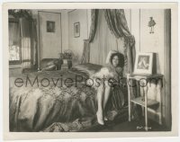 7r0122 CLARA BOW 8x10.25 still 1920s lounging sexily in nightgown on her opulent bed in her home!
