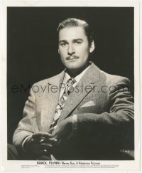 7r0184 ERROL FLYNN 8.25x10 still 1940s Warner Bros. head & shoulders portrait in suit & tie!