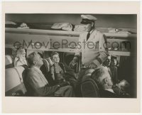 7r0246 HIGH & THE MIGHTY 8x10 still 1954 directed by William Wellman, John Wayne talks to passengers!