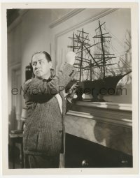 7r0262 HOW TO BEHAVE 8x10.25 still 1936 Robert Benchley by model ship over fireplace, very rare!