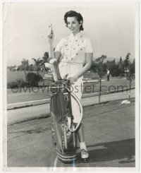 7r0282 JANE RUSSELL 8x10 still 1958 golfing at 6th annual $40,000 Las Vegas Tournament of Champions!