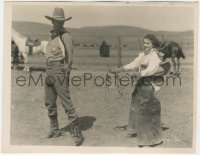 7r0311 LAST OUTLAW candid 8x10 key book still 1927 sheriff Gary Cooper roped by co-star Betty Jewel!