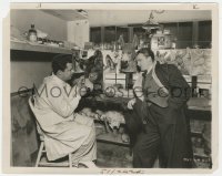 7r0367 MIDSUMMER NIGHT'S DREAM candid 8x10 still 1935 James Cagney with man making his donkey head!