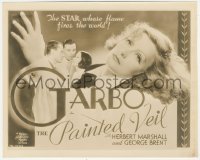 7r0406 PAINTED VEIL 8x10 still 1934 wonderful image of Greta Garbo used on the half-sheet!