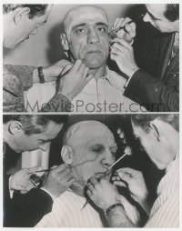 7r0418 PRIMO CARNERA 6.25x8 news photo 1957 in monster makeup for a Frankenstein TV show on NBC!