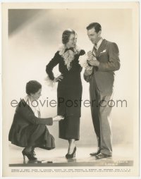 7r0439 ROBERTA 8x10.25 still 1935 Irene Dunne between Victor Varconi & woman adjusting her dress!