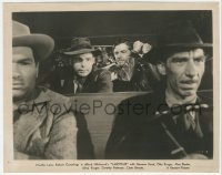 7r0448 SABOTEUR 8x10 still R1948 handcuffed Robert Cummings in car with 3 guys, Alfred Hitchcock!