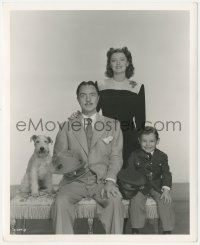 7r0464 SHADOW OF THE THIN MAN deluxe 8x10 still 1941 Myrna Loy, William Powell, Dickie Hall & Asta!