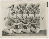 7r0485 STAND UP & CHEER 8x10 still 1934 nine sexy chorus girls posing in skimpy farmer outfits!