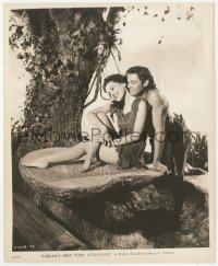 7r0509 TARZAN'S NEW YORK ADVENTURE 8.25x10 still 1942 romantic portrait of Weissmuller & O'Sullivan!