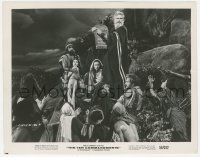 7r0515 TEN COMMANDMENTS 8x10.25 still 1956 Charlton Heston as Moses holding the tablets, DeMille!
