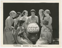 7r0528 THIRTEEN WOMEN 8x10.25 still 1932 half-Indian clairvoyant Myrna Loy with scared women, rare!