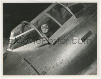 7r0538 TOO HOT TO HANDLE 8x10.25 still 1938 Myrna Loy smiling from the cockpit of her crashed plane!