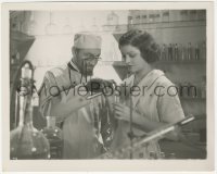 7r0540 TOPAZE 8x10.25 still 1933 c/u of Myrna Loy holding test tube for scientist John Barrymore!