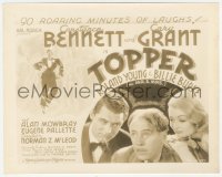 7r0541 TOPPER 8x10 still 1938 Constance Bennett, Cary Grant & Roland Young on the half-sheet image!