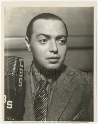 7r0547 TRILBY 8x10.25 radio publicity still 1936 Peter Lorre as Svengali by CBS microphone!