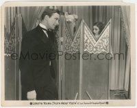 7r0548 TRUTH ABOUT YOUTH 8x10.25 still 1930 Manners surprises Myrna Loy behind changing screen!