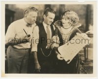7r0550 TWO LOVERS candid 8x10 still 1928 Vilma Banky, director Fred Niblo & H. Bruce Humberstone!