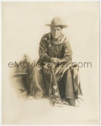7r0584 WILLIAM S. HART deluxe 8x10 still 1910s wonderful seated portrait in full cowboy gear!