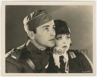 7r0586 WINGS 8x10.25 still 1927 best portrait of Clara Bow & Charles Buddy Rogers in uniform!