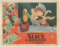 7r0851 ALICE IN WONDERLAND LC #1 1951 great c/u of the Mad Hatter & rabbit, Disney cartoon classic!