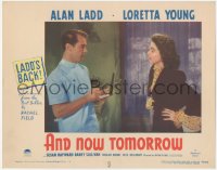 7r0859 AND NOW TOMORROW LC #6 1944 pretty Loretta Young stares at Dr. Alan Ladd taking notes!