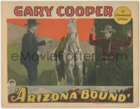 7r0868 ARIZONA BOUND LC 1927 Gary Cooper with hands up caught by bad guy, his first starring role!