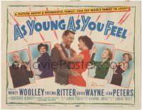 7r0648 AS YOUNG AS YOU FEEL TC 1951 sexy Marilyn Monroe, Woolley, Ritter, Jean Peters, David Wayne