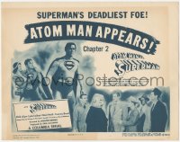 7r0650 ATOM MAN VS SUPERMAN chapter 2 TC 1950 DC serial, Kirk Alyn in costume, Atom Man Appears!