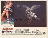 7r0884 BARBARELLA LC #3 1968 great image of sexy Jane Fonda flying w/ winged angel John Phillip Law!