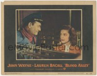 7r0917 BLOOD ALLEY LC #6 1955 John Wayne eyeing sexy Lauren Bacall, directed by William Wellman!