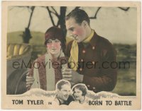 7r0924 BORN TO BATTLE LC 1926 great close up of Tom Tyler with pretty young Jean Arthur, rare!