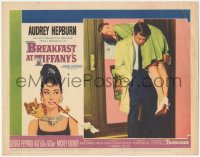 7r0602 BREAKFAST AT TIFFANY'S LC #1 1961 George Peppard carries Audrey Hepburn over his shoulder!