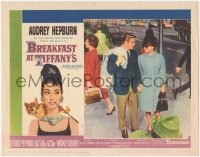 7r0605 BREAKFAST AT TIFFANY'S LC #4 1961 Audrey Hepburn & George Peppard walk hand-in-hand in NYC!